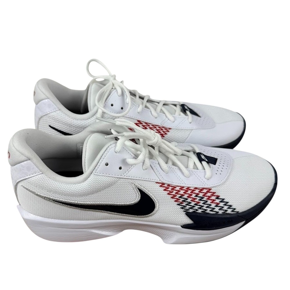Nike Basketball Training White Red Athletic Shoes New Size 13 (Runs small)